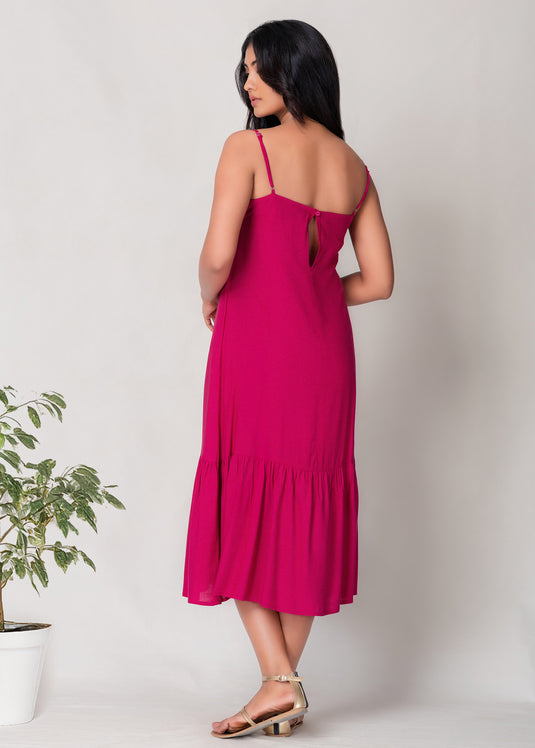 Strappy Tiered Panel Dress