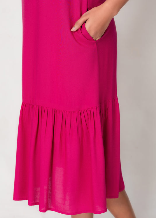 Strappy Tiered Panel Dress