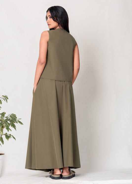 Pintuck Detailed Sleeveless Blouse