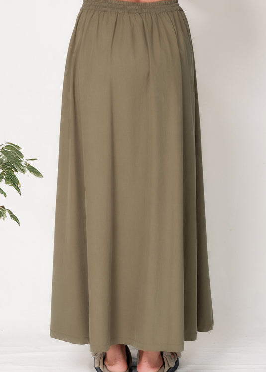 Drawcord Maxi Skirt