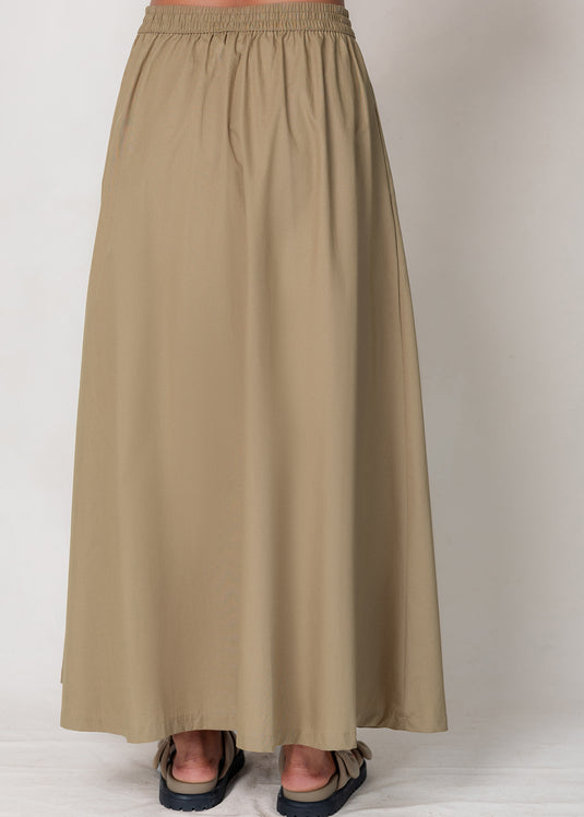Drawcord Maxi Skirt