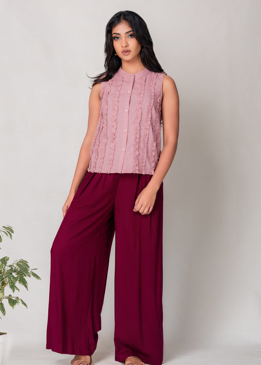 Frill Detailed Sleeveless Blouse