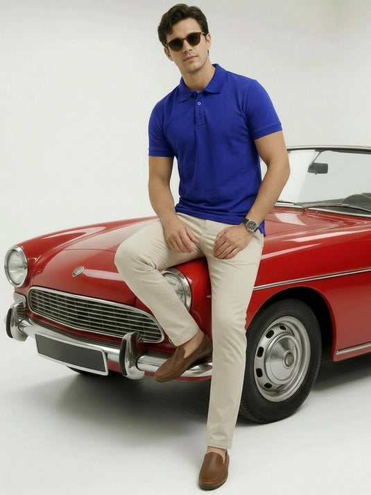 Carlo Slim Fit Polo T-shirt - Navy