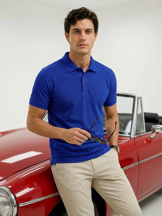 Carlo Slim Fit Polo T-shirt - Navy