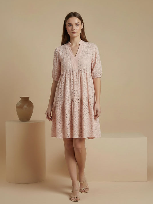Tiered panel short dress