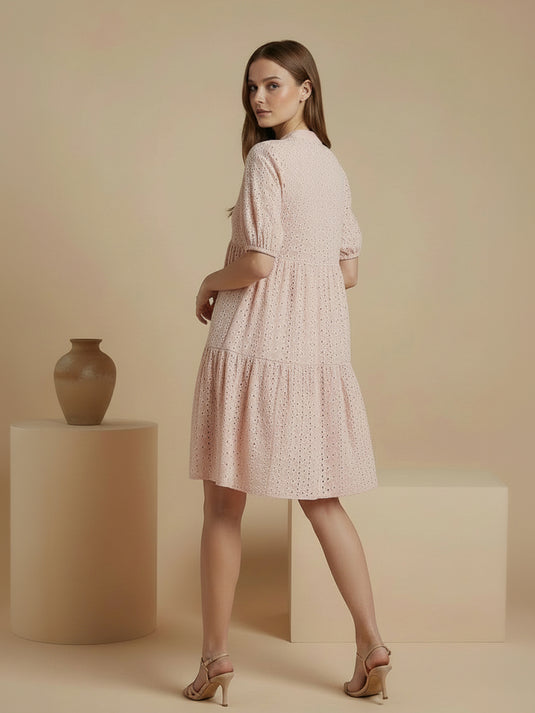 Tiered panel short dress