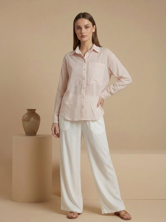 Basic oversize cotton shirt