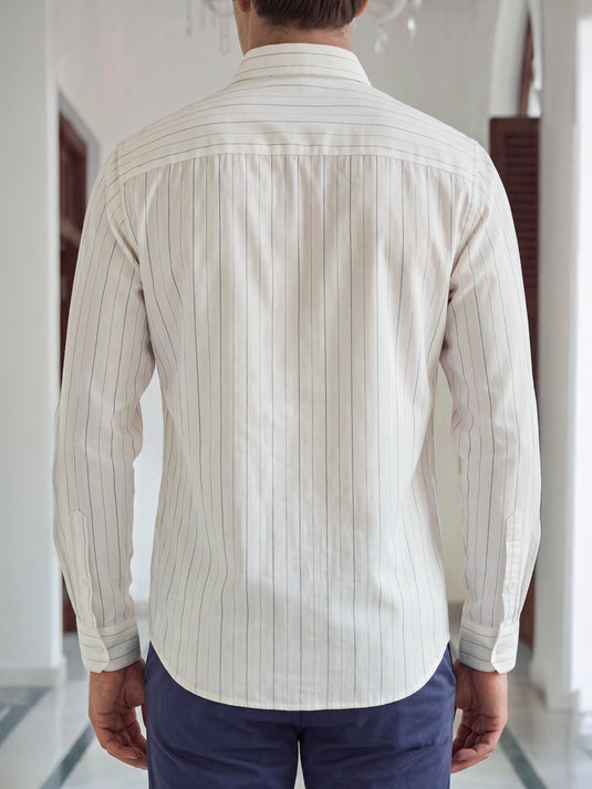 Casual Wear Stripe Long Sleeve Shirt