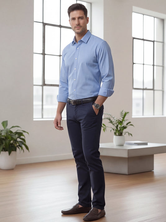 Office Wear Slim Fit Long Sleeve Shirt
