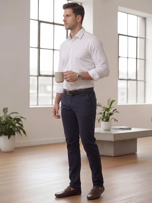 Office Wear Slim Fit Long Sleeve Shirt