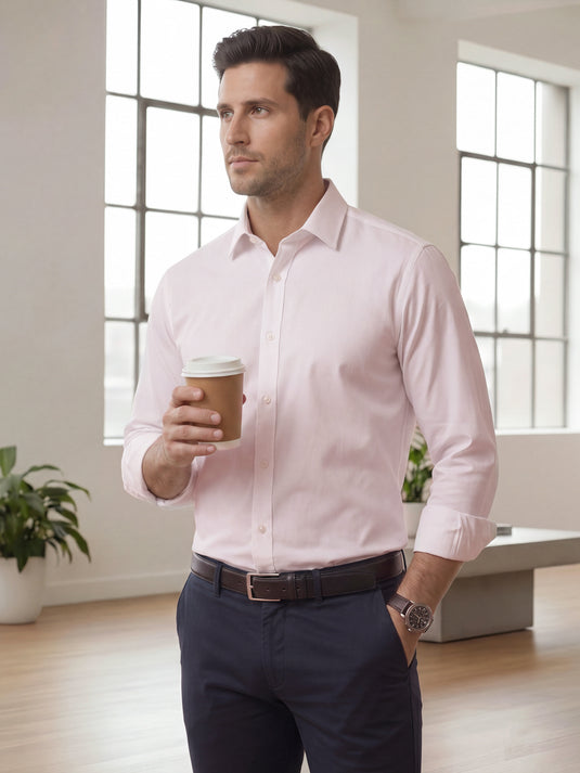 Office Wear Slim Fit Long Sleeve Shirt