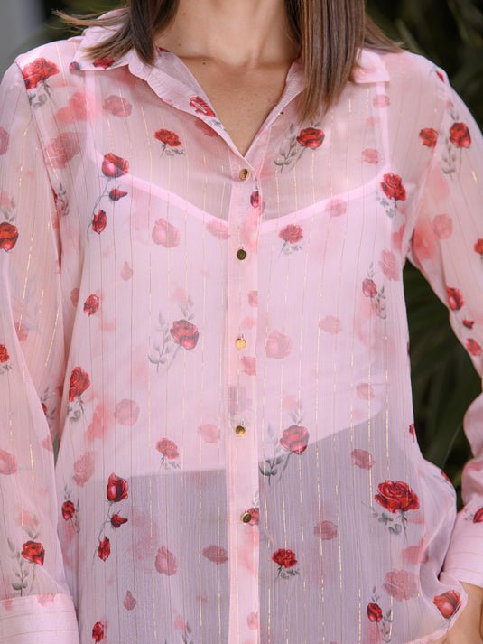 Printed long sleeve shirt