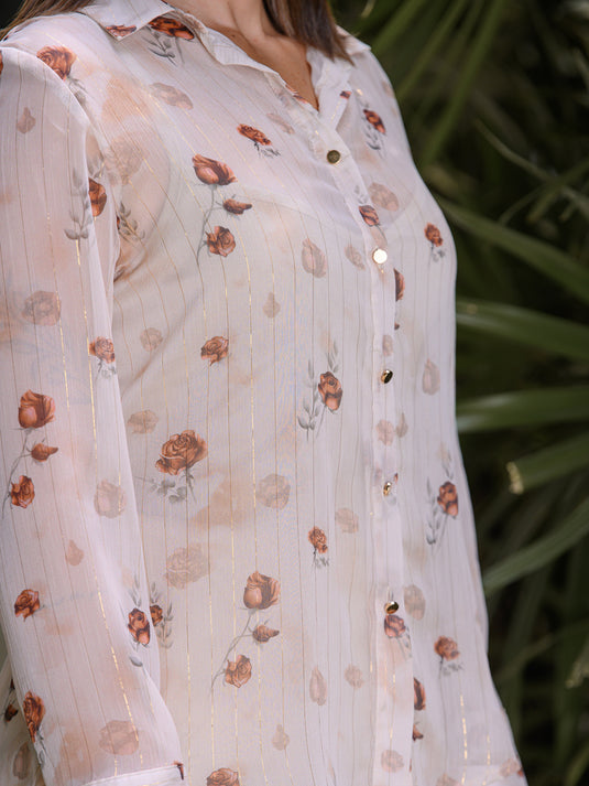 Printed long sleeve shirt