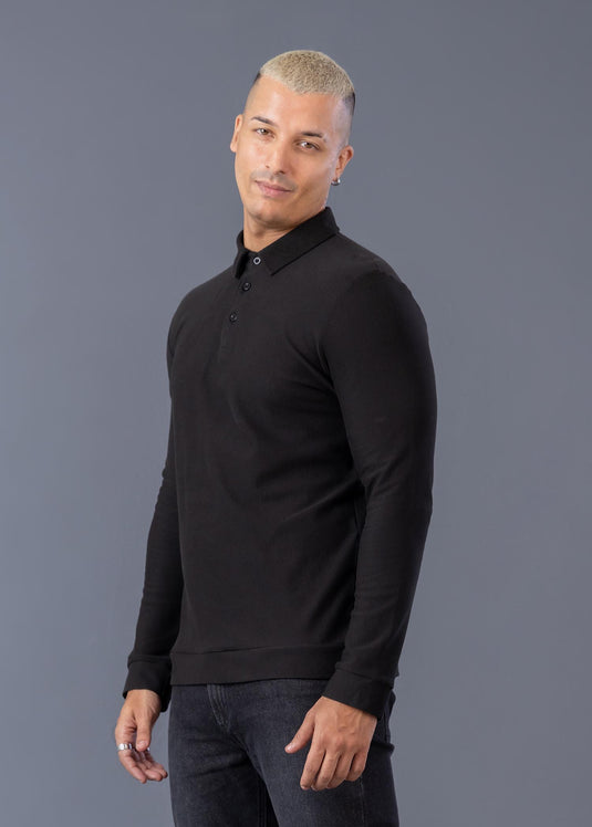 Casual Wear Self Collar L/S T-Shirt