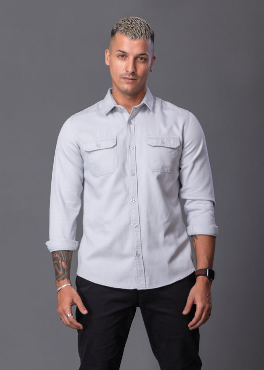 Casual Wear Double Pkt L/S Shirt