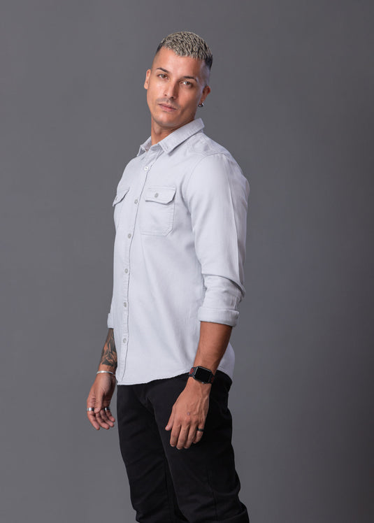 Casual Wear Double Pkt L/S Shirt