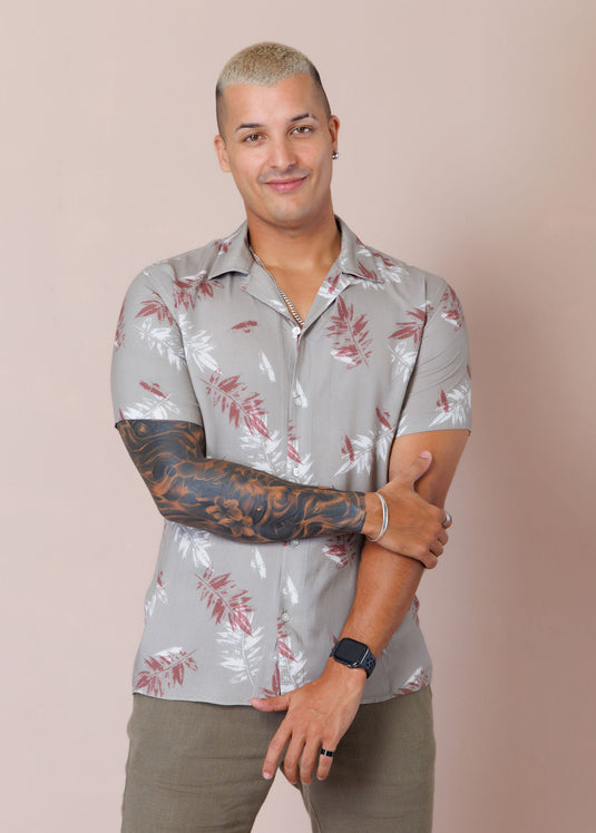 Casual Wear Cuban Collar S/S Shirt