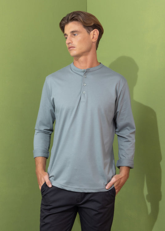 Casual wear manderin collar L/S T-shirt