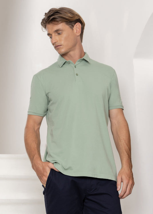 Casual Wear Self Collar S/S T-Shirt.