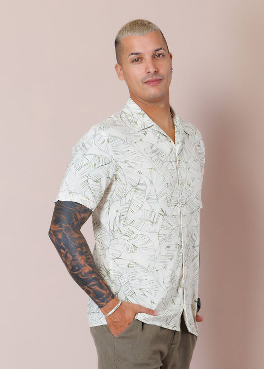 Casual Wear Cuban Collar S/S Shirt