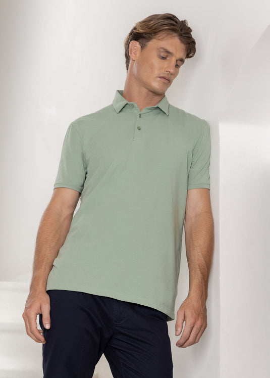 Casual Wear Self Collar S/S T-Shirt.
