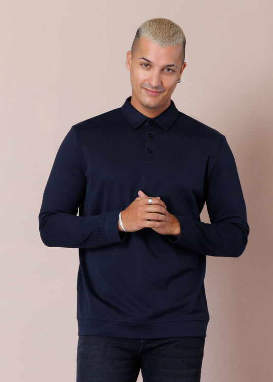 Self collar Long Sleeve T-shirt