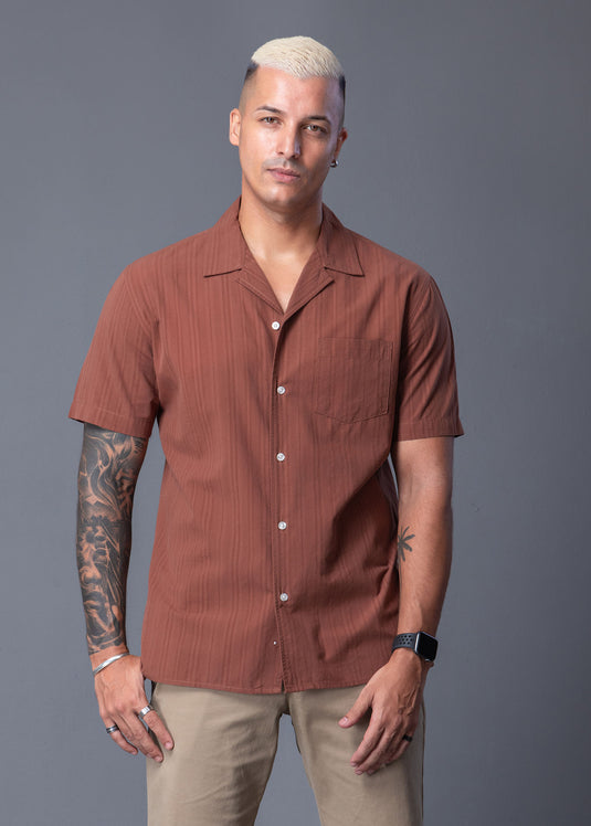Casual Wear Cuban Collar S/S Shirt