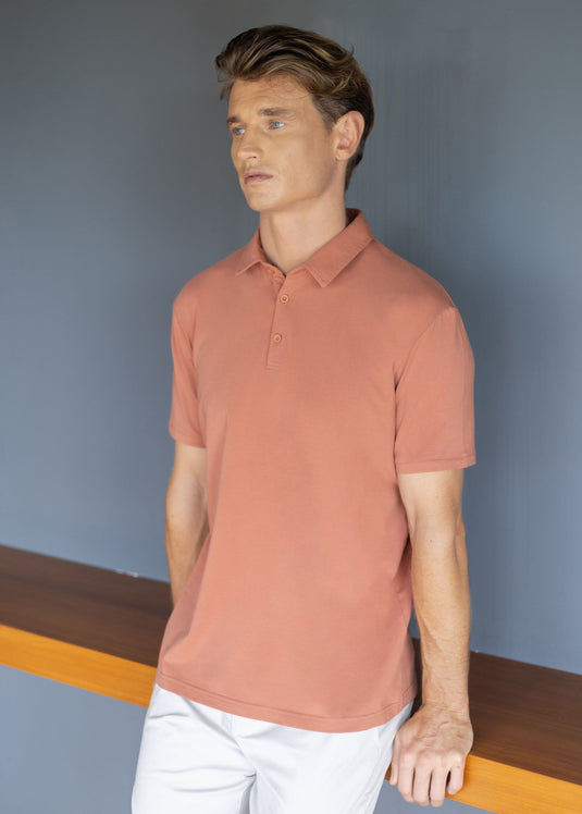 Casual Wear Self Collar S/S T-Shirt.
