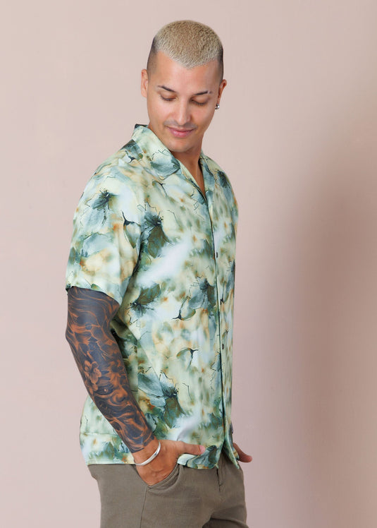 Casual Wear Cuban Collar S/S Shirt