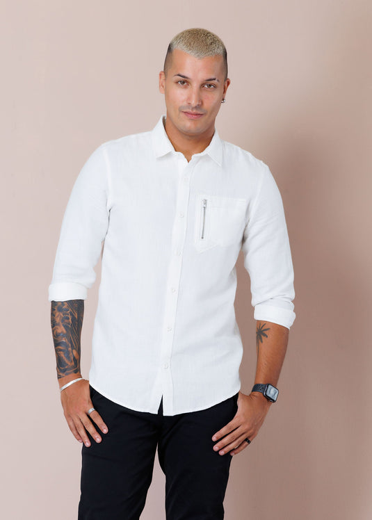 Detailed Linen L/S Shirt