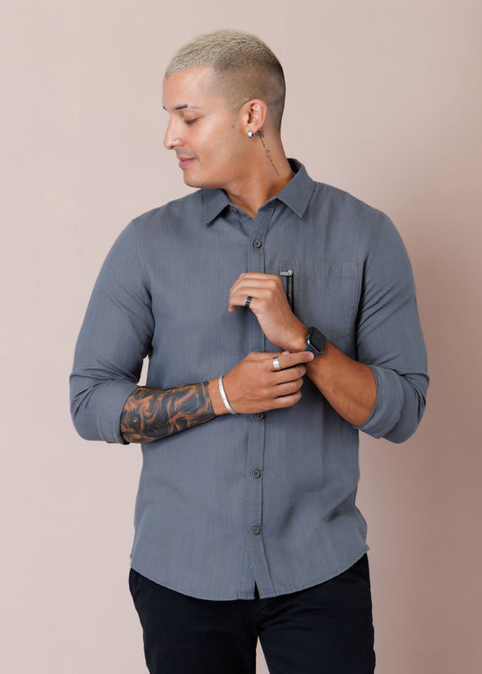 Detailed Linen L/S Shirt