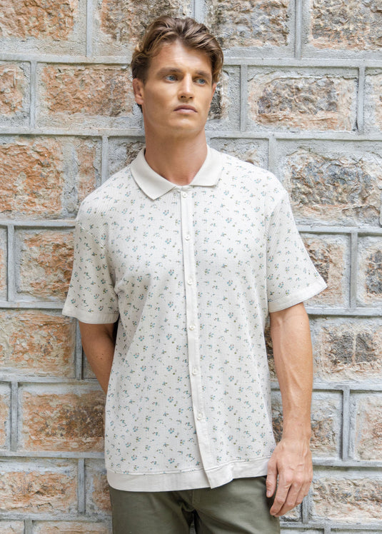 Winter wear printed sweater polo