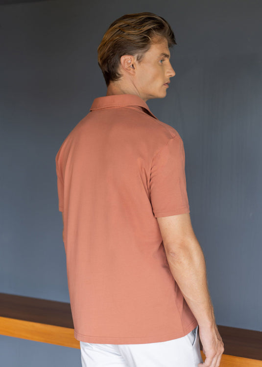 Casual Wear Self Collar S/S T-Shirt.