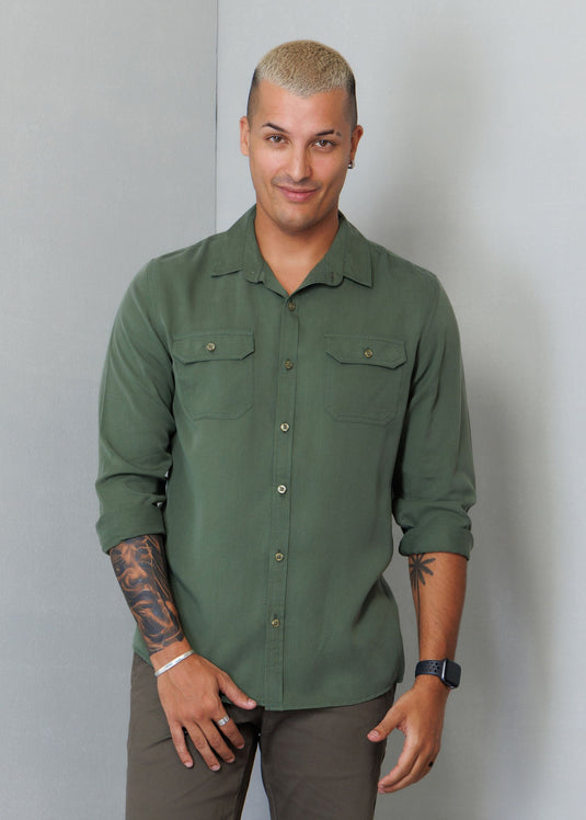 Casual Wear Double  PKT L/S Shirt