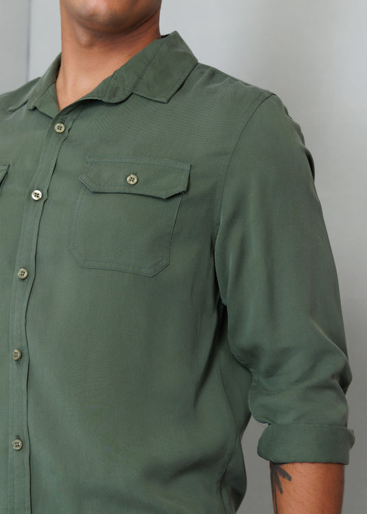 Casual Wear Double  PKT L/S Shirt