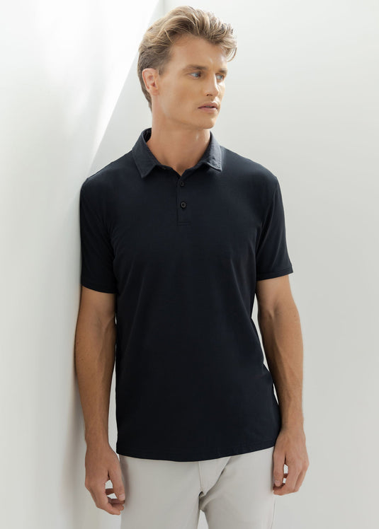 Casual Wear Self Collar S/S T-Shirt.