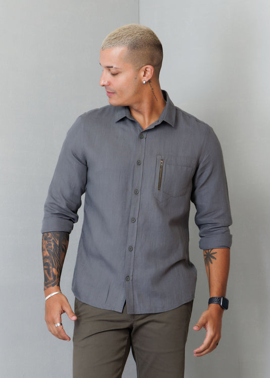Detailed Linen L/S Shirt