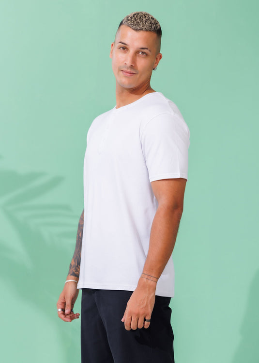 S/S Half Placket T-shirt