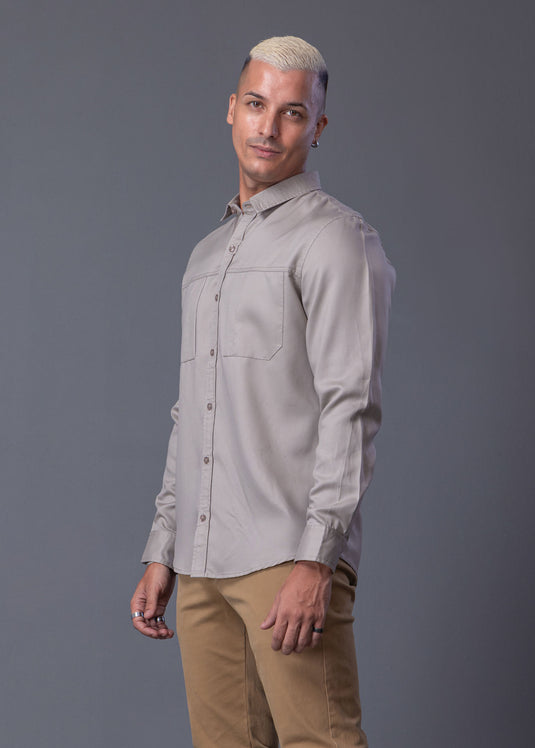 Casual Wear Twin Pkt L/S Shirt