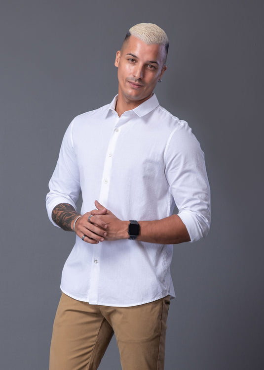 Casual Wear Slim Fit L/S Shirt