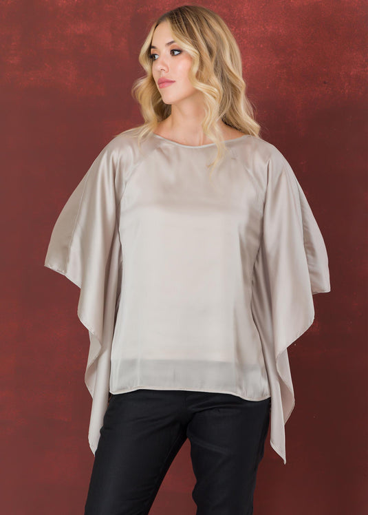 Kaftan top with raglan sleeve