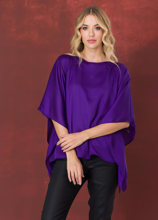 Kaftan top with raglan sleeve