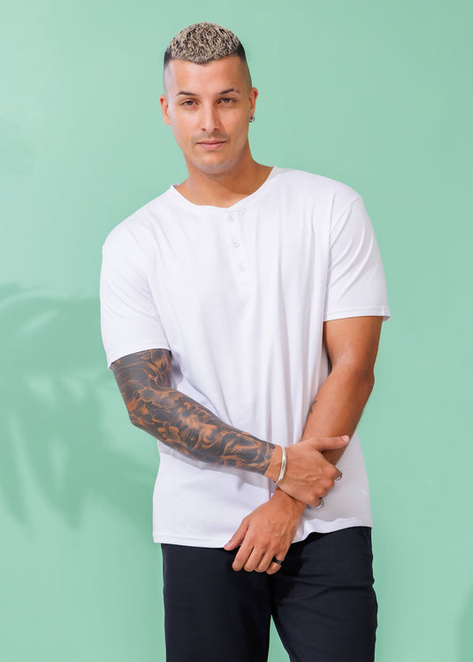 S/S Half Placket T-shirt