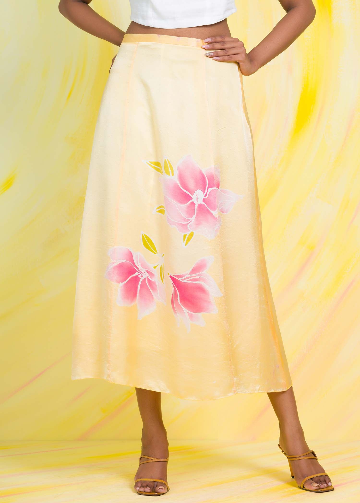 Floral Print Batik Skirt