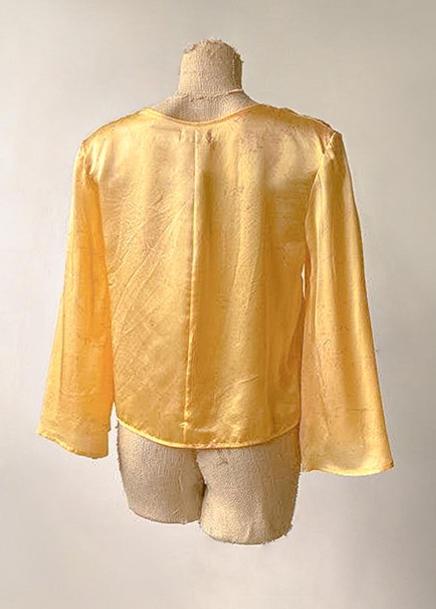 Yellow Floral Silk Top