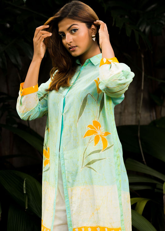 Floral Detailed Colour Remix Kurti