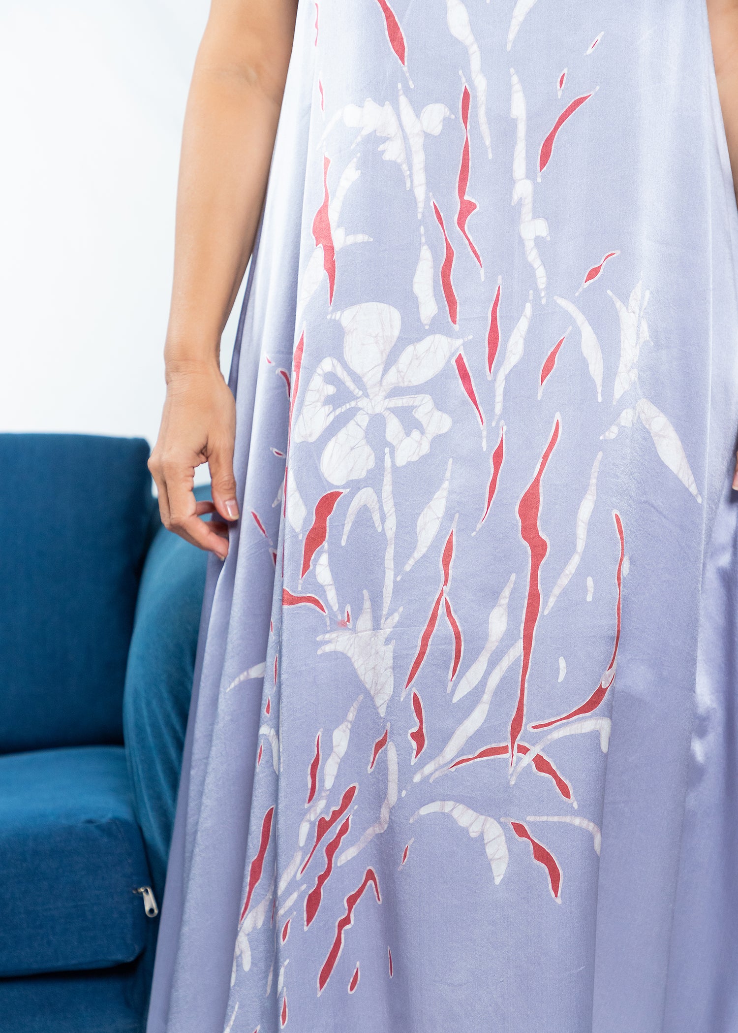 Bella Flared Batik Silk Dress