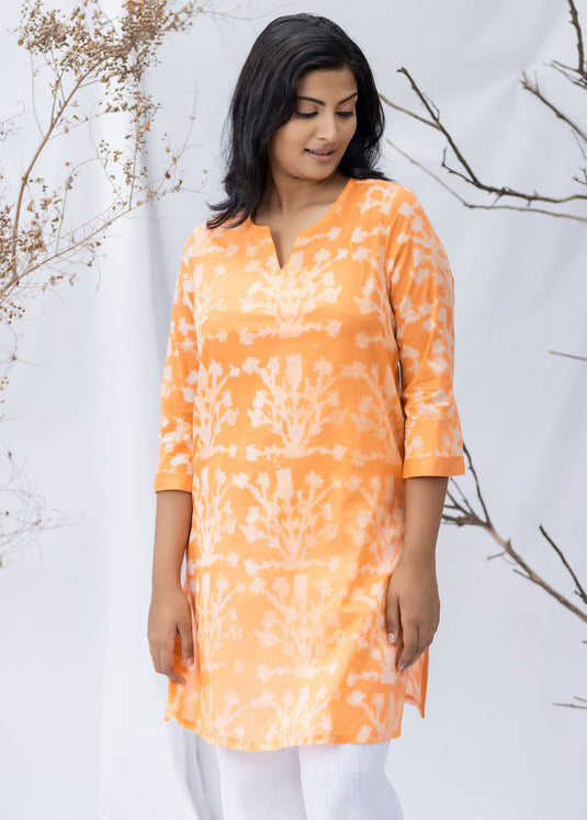 Batik floral prined kurtha top