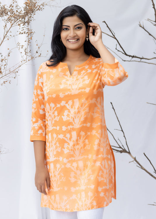 Batik floral prined kurtha top