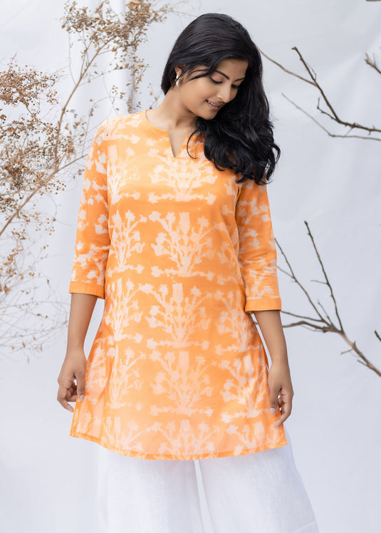 Batik floral prined kurtha top